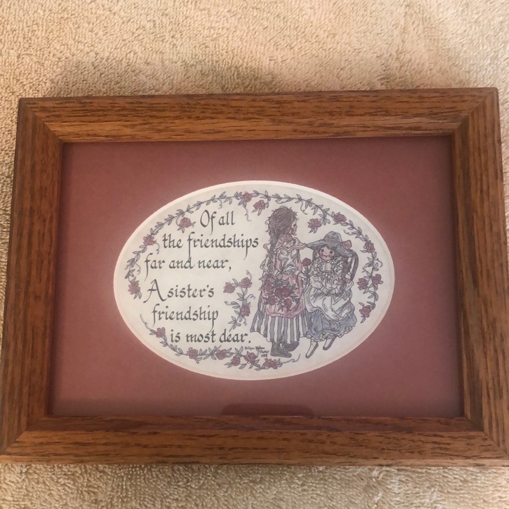 1988 Vintage Creative Calligraphy Lynn Norton Parker: Sister’s Friendship 8”x6”